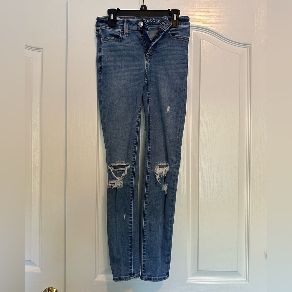 American Eagle Outfitters Denim high rise jegging size 000 short Never